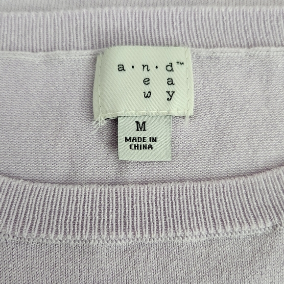 🪻BOGO🪻 Women's A New Day Lavender Purple Bell Sleeve Sweater Size‎ M - Picture 6 of 8